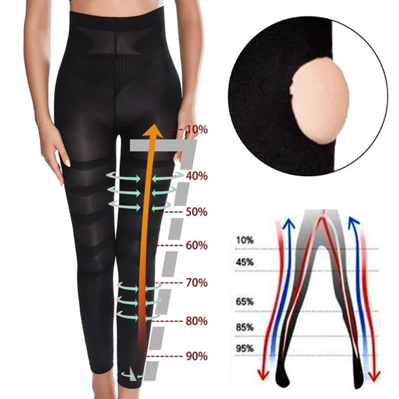 Women Leggings High Waist Leg Slimming Body ShaperTummy Control Panties Thigh Sculpting Slimmer Compression Shapewear