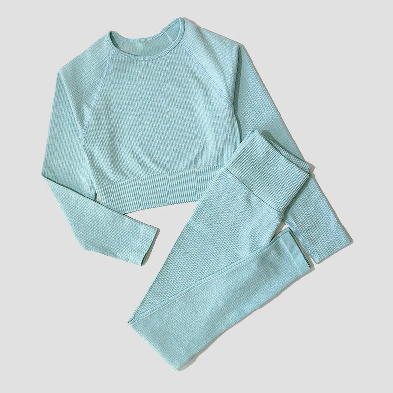 Stylish Long-Sleeve Yoga Set