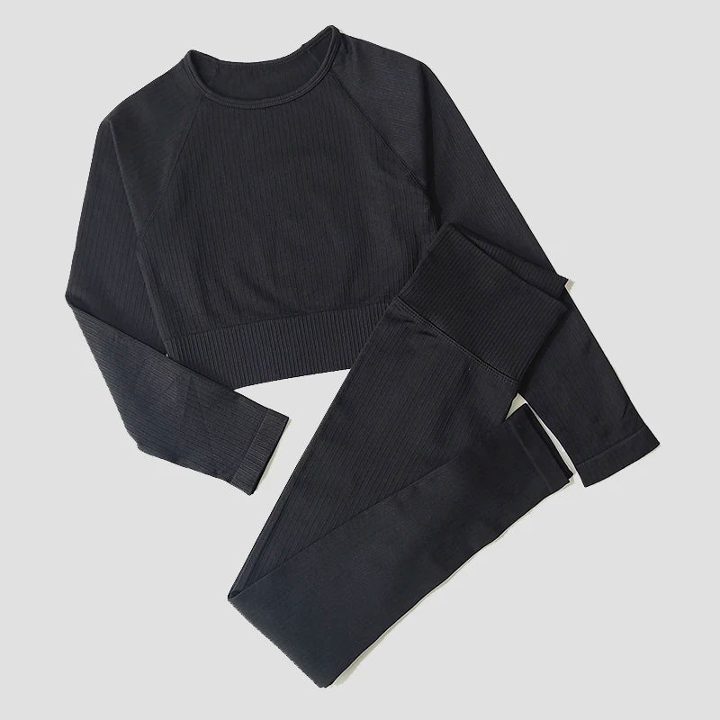 Stylish Long-Sleeve Yoga Set