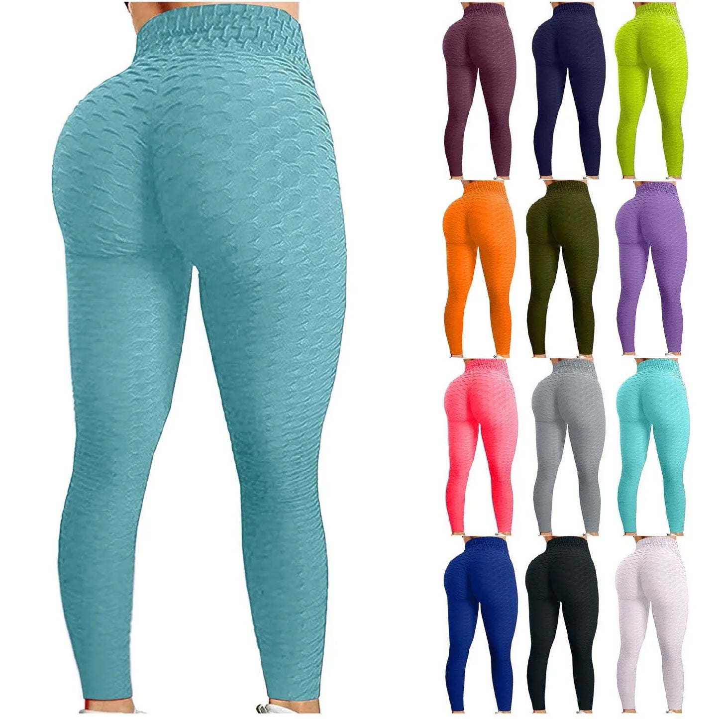 Yoga Leggings, Women High Waist Slim Pants, Push Up Sports Gym