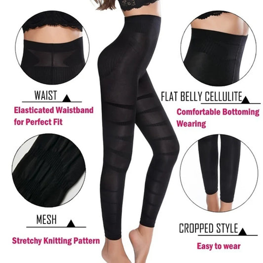 Sculpting Firm Control Leg Tummy Flat Skinny Slimming Tights Thigh Slimmer Footless Pants Stretchy