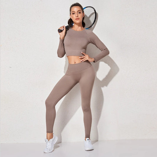 Stylish Long-Sleeve Yoga Set
